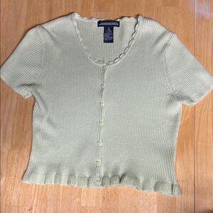 Jonathan Martin Women's Cream Button-Up Top sz 9